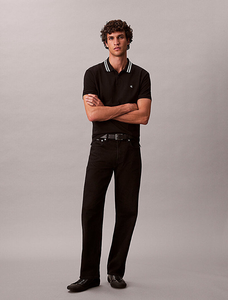 Erkek monogrom polo t-shirt