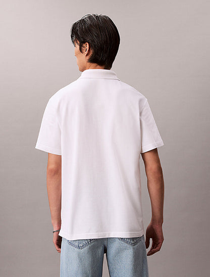 Erkek mono logo polo t-shirt