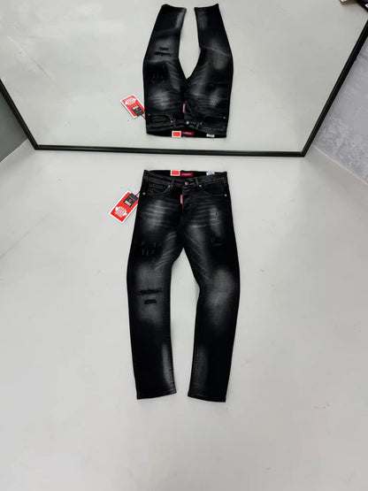 DSQ-2 Painted Jeans / Dark Black