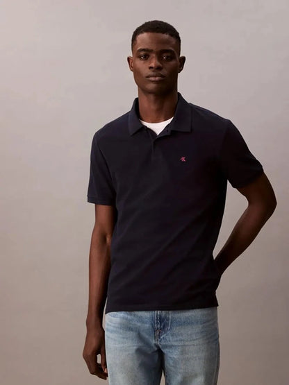 Erkek monogram pique polo t-shirt